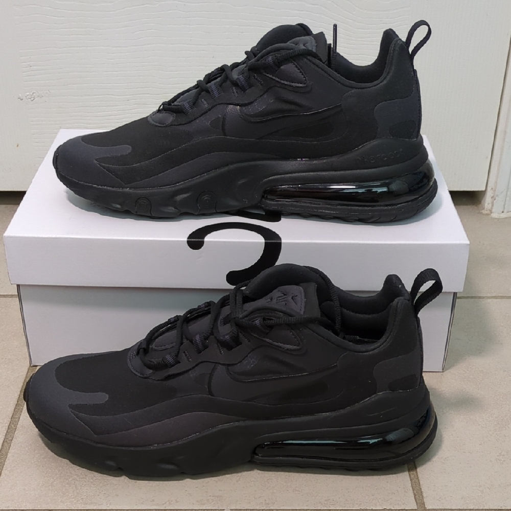 New! Nike Air Max 270 React, Men's Black Sneakers